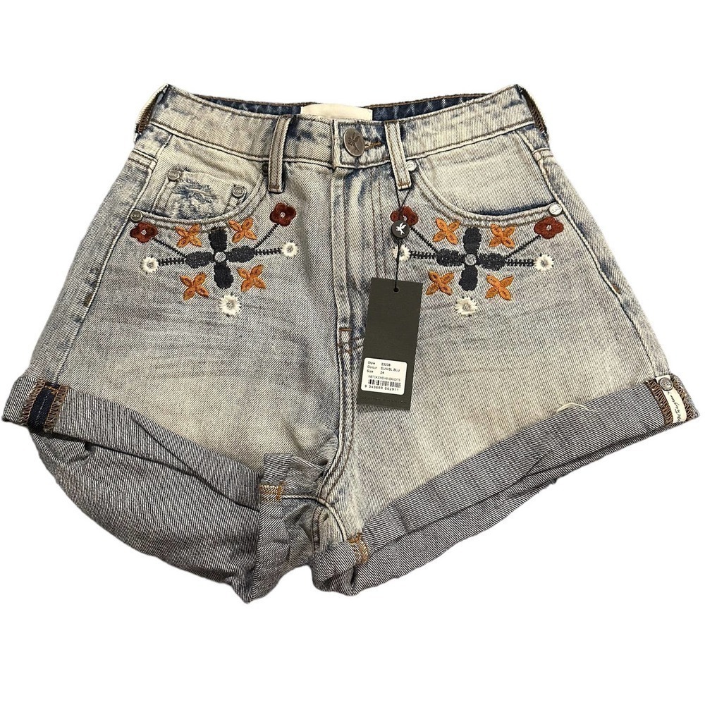 One Teaspoon Woodstock Embroidered High Waist Bandits Size 24